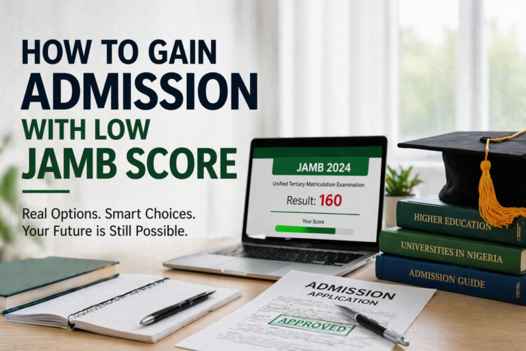 How to Gain Admission with Low JAMB Score in 2026: Realistic Options Most Students Overlook