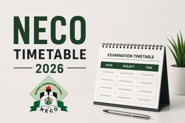 NECO timetable 2026