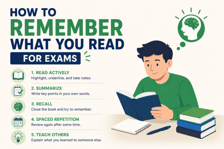 How to Remember What You Read for Exams