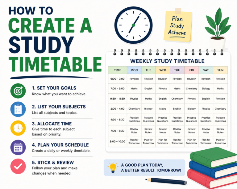 How to Create a Study Timetable