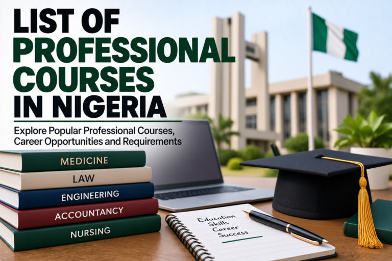 List of Professional Courses in Nigeria 2026